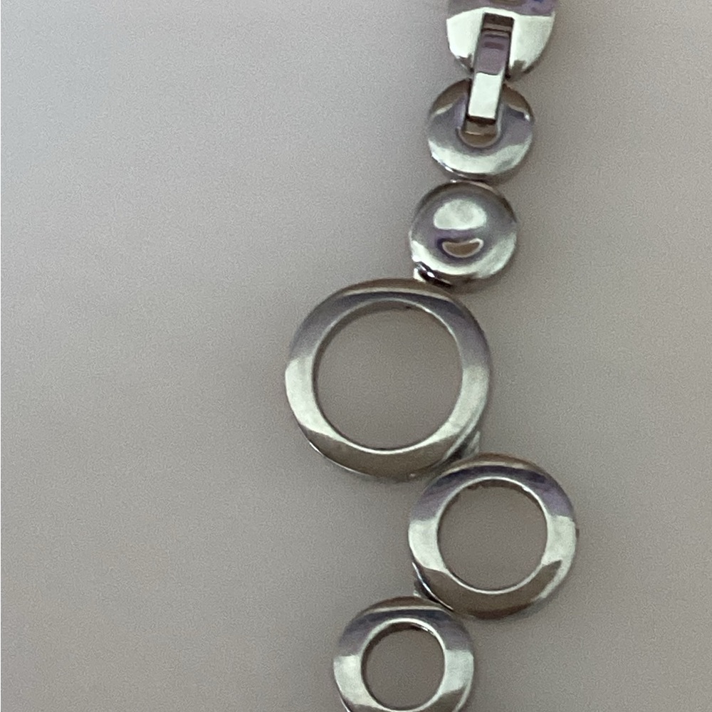 Fossil Y2k Modern Silver Circle-Link Wristwatch Bracelet - Picture 8 of 8